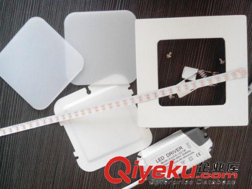 新款暗裝光面板燈 廠家直銷3w外徑85*70mm 室內(nèi)暗裝LED超薄方形面板燈led平板燈套件原始圖片3