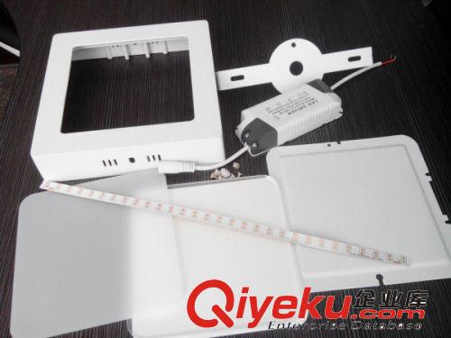 明裝面板燈 中山廠(chǎng)家供應(yīng)室內(nèi)LED明裝方形面板燈16w外徑300mm吸頂式筒燈原始圖片3