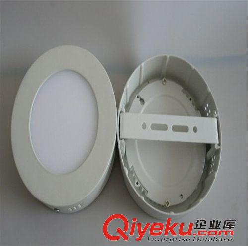 明裝面板燈 廠家直銷LED明裝圓形面板燈6W外徑120mm吸頂式筒燈室內照明原始圖片2
