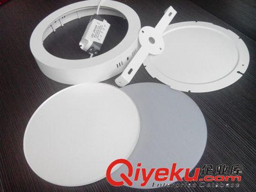 明裝面板燈 led面板燈明裝圓形吸頂燈6寸12W 外徑170mm   led平板燈外殼套件原始圖片3