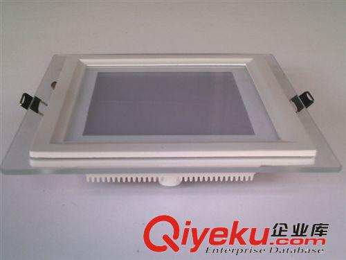 玻璃面板燈 {zx1}爆價(jià)LED方形玻璃筒燈外殼 天花燈配件 12w正面發(fā)光玻璃燈原始圖片3