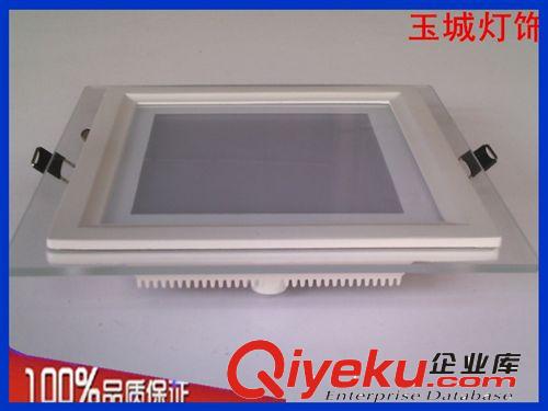 玻璃面板燈 廠家直銷小瓦數(shù)6W外徑100mm玻璃方形面板燈 LED玻璃面罩平板燈