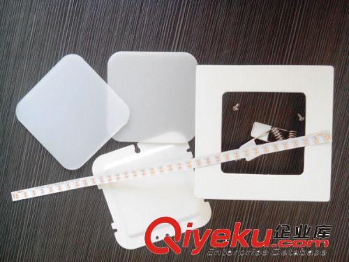 側(cè)發(fā)光面板燈外殼 廠家直銷3w外徑90mm室內(nèi)LED超薄方形面板燈 嵌入式平板燈外殼套件原始圖片3