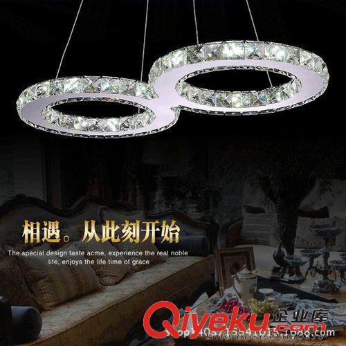 水晶燈吊燈系列 廠家批發不銹鋼現代水晶燈客廳燈LED餐廳吊燈圓形創意臥室吊燈具原始圖片3
