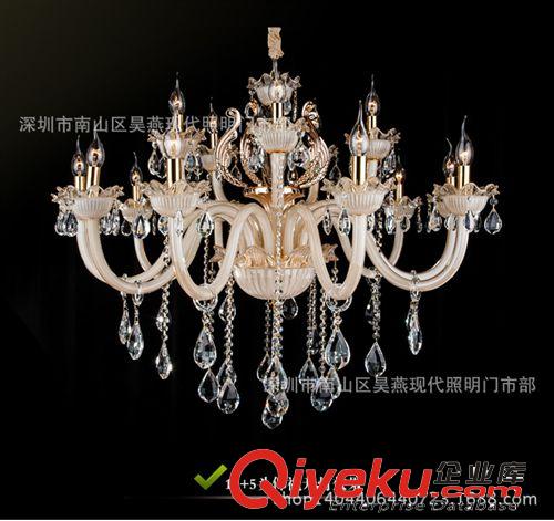 水晶燈；蠟燭燈 批發(fā)水晶燈歐式蠟燭燈金色客廳大廳燈臥室餐廳酒店吊燈 燈具燈飾原始圖片2