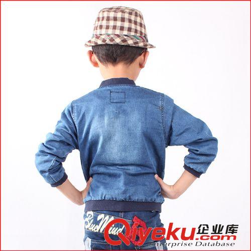 童牛仔服 2014秋季新款 韓版兒童牛仔服 男童中童長(zhǎng)袖圓領(lǐng) 廠價(jià)直銷