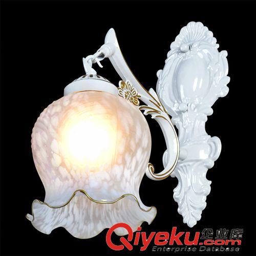 歐式壁燈 批發(fā) 簡歐白色led壁燈 復(fù)古鏡前過道走廊燈具 雙頭臥室床頭led燈原始圖片2