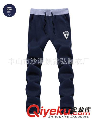 男式休閑褲 2014秋冬款加厚加絨男長(zhǎng)褲直筒褲純棉衛(wèi)褲定做 歡迎來(lái)圖來(lái)樣定制原始圖片2