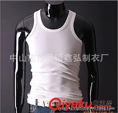 男式背心 廠家直銷男式背心 無縫 男士外貿 羅紋背心 男士夏季背心可定做原始圖片2