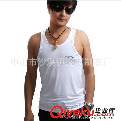男式背心 廠家直銷男式背心 無縫 男士外貿 羅紋背心 男士夏季背心可定做原始圖片3