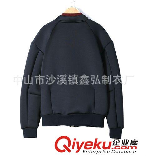 男式棒球衫 廠家定做太空棉夾克衣服印花外衣韓版 男士棒球服 潮原始圖片2