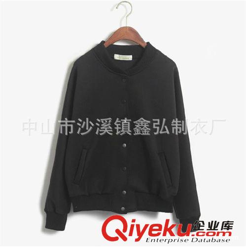 男式棒球衫 定做2014秋冬新款男士太空棉夾克開衫外套男 棒球服韓版潮牌短款原始圖片3