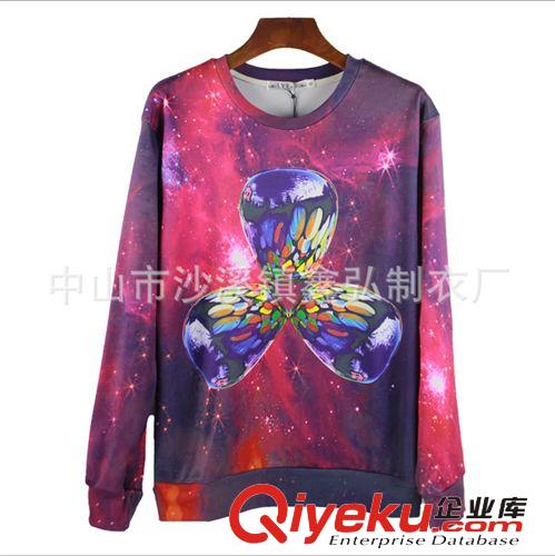 男式衛(wèi)衣 廠家定做男士衛(wèi)衣 英倫風(fēng)空氣層太空棉印花套頭衛(wèi)衣男原始圖片2