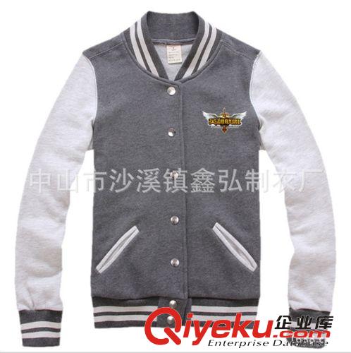 男式衛衣 廠家訂做男士秋裝棒球服 單排扣運動棒球服  可來圖來版定做原始圖片3