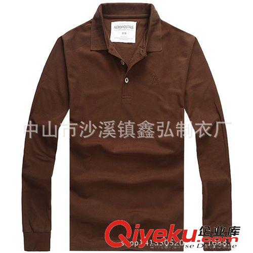 男式Polo衫 廠家定做秋冬長袖翻領polo衫 工作t恤定制 廣告衫原始圖片2