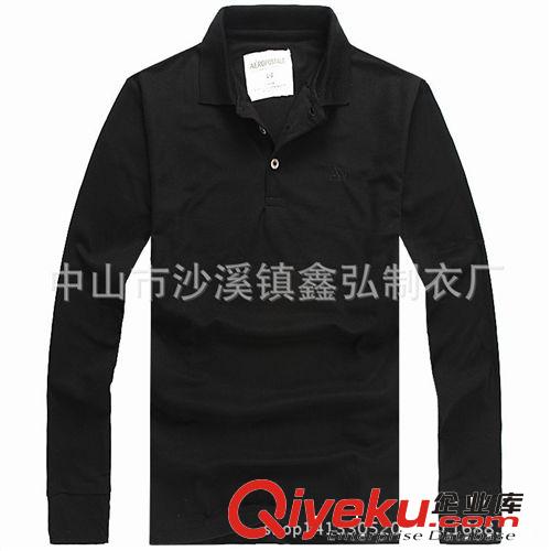 男式Polo衫 廠家定做秋冬長袖翻領polo衫 工作t恤定制 廣告衫原始圖片3