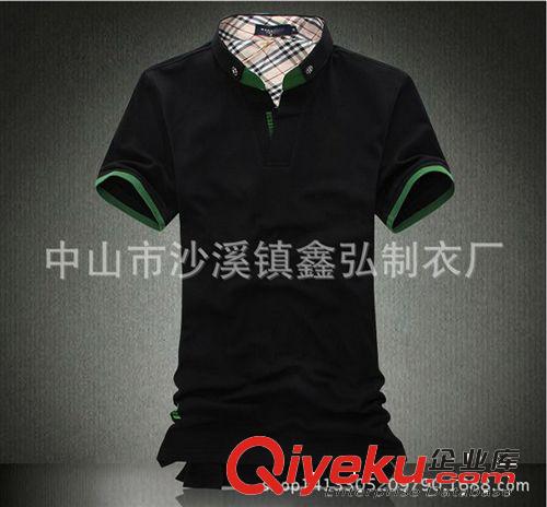 男式Polo衫 廠家定做男士短袖T恤 新款夏裝韓版修身型立領紅色polo衫原始圖片3