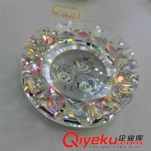 LED天花射燈 LED天花燈 LED水晶天花燈 雙層水晶側發光gd家裝臥室吊頂專用