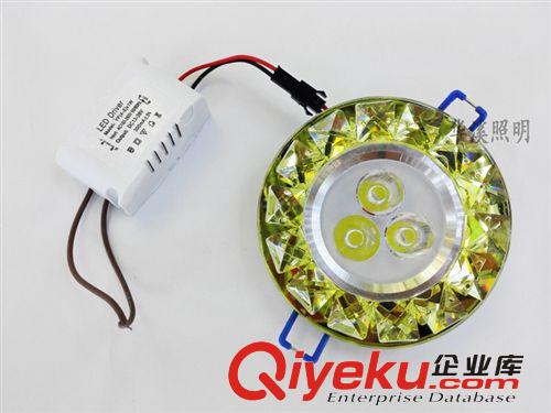 LED水晶天花燈 3Wled天花燈 LED水晶天花燈 LED水晶筒燈 gd側發(fā)光家裝工程批發(fā)原始圖片2