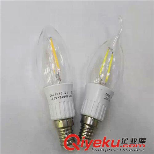 LED燈泡 LED燈泡 LED拉尾 2W鎢絲泡 鋁材玻璃罩E14E27藍(lán)寶石芯片廠家直銷原始圖片2