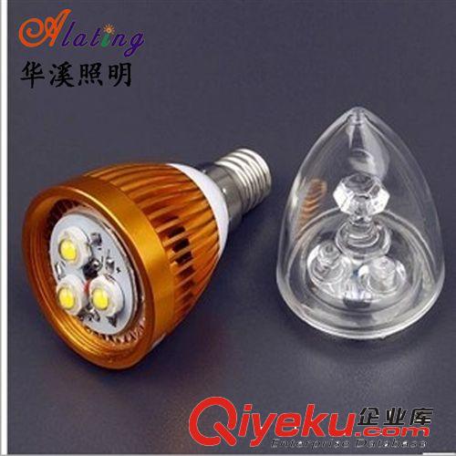 LED燈泡 LED尖泡 e14E27尖泡拉尾泡 3WLED燈 客廳水晶燈專用 廠家直銷爆款原始圖片2