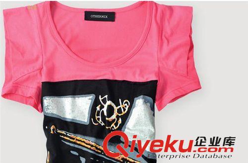 阿里客戶加工定做樣品 女裝訂單加工定制韓版印花顯瘦大碼女裝春裝長款大碼短袖t恤女潮原始圖片3