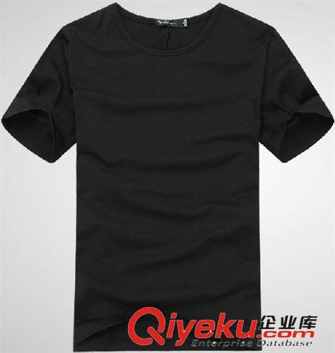 阿里客戶加工定做樣品 夏裝新款純色圓領短袖t恤半袖萊卡棉純色打底衫
