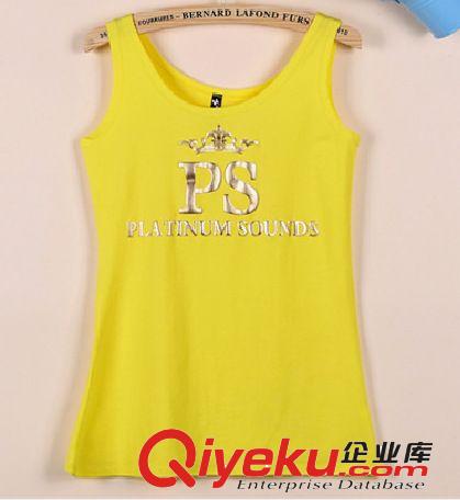 休閑背心 廠家定做字母印花背心純棉吊帶打底衫夏季運動小背心女士可換logo原始圖片3