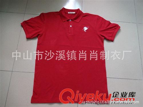 男式圓領(lǐng)&POLO衫 廠(chǎng)家定做外貿(mào)T恤 絲光珠地polo 230g95%棉+5%氨綸珠地 男士T恤