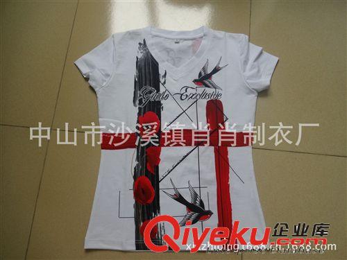 女式圓領(lǐng)&POLO衫 供應(yīng)外貿(mào)女式圓領(lǐng)T恤 印花T恤 加大大碼純棉圓領(lǐng)T 承接外貿(mào)訂單原始圖片3