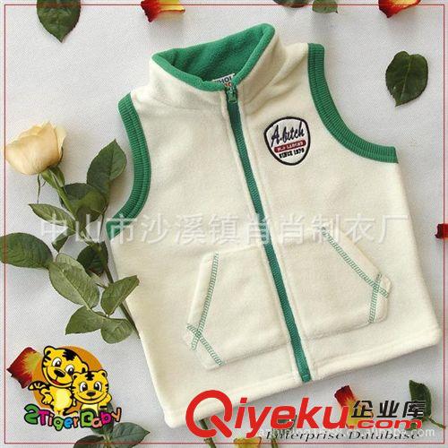馬甲&背心 廠家定做搖粒絨背心馬甲 立領(lǐng)繡花背心馬甲 氨綸單搖搖粒絨馬甲原始圖片3