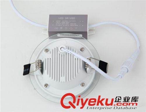 玻璃面板燈 6W led天花燈 玻璃面板燈圓形 工程燈 照明天花燈 廠家直銷 批發(fā)原始圖片3