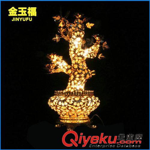 工藝燈 強力推薦 客廳搖錢樹金屬工藝燈 高品質中式工藝臺燈 8420