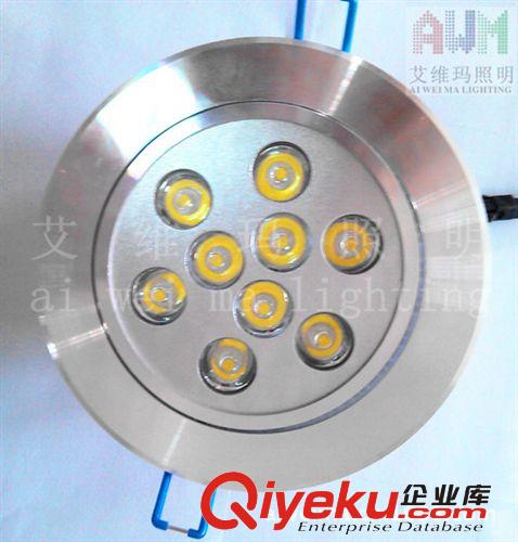 艾維瑪天花燈系列 廠家直銷優(yōu)惠大功率車鋁高光面板LED天花燈/大功率9WLED天花射燈原始圖片3