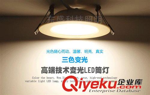 led筒燈 tj供應照明led筒燈 三色LED筒燈 嵌入式筒燈led一體化筒燈原始圖片3