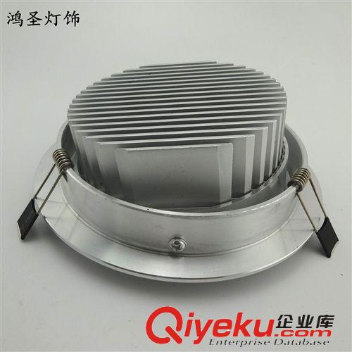 S系列COB酒店工程天花燈 廠家直銷LED 大功率15W刀片式型材散熱器掃紋天花射燈外殼套件原始圖片3