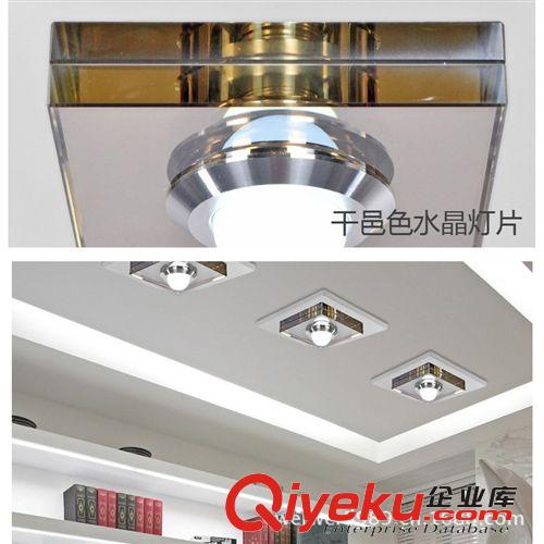 燈具類型 現(xiàn)代led水晶燈 不銹鋼LED水晶過道燈 玄關(guān)燈飾 led水晶吸頂燈批發(fā)原始圖片3