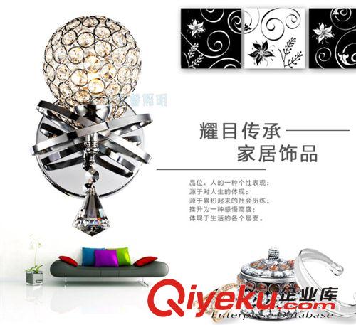 燈具類型 簡約現(xiàn)代led水晶壁燈床頭燈創(chuàng)意個性墻壁燈批發(fā)燈具水晶壁燈飾原始圖片3