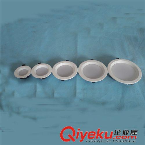 LED壓鑄筒燈 LED壓鑄噴白貼片筒燈外殼套件4寸9W/12W原始圖片3
