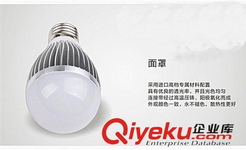 LED球泡燈 廠家直銷 貼片5730 E27 5W LED球泡燈原始圖片3