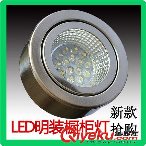 LED櫥柜燈 【廠家供應(yīng)】批發(fā)超薄圓形LED明裝櫥柜燈 酒柜射燈1W原始圖片2