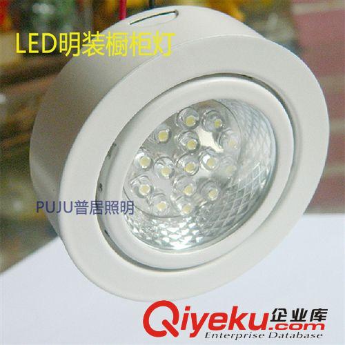 LED櫥柜燈 【廠家供應(yīng)】批發(fā)超薄圓形LED明裝櫥柜燈 酒柜射燈1W原始圖片3