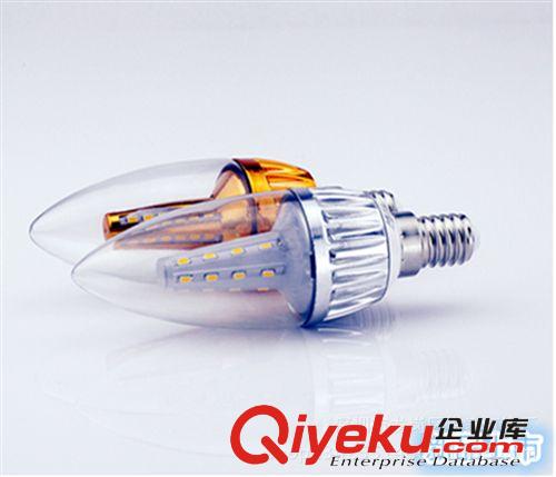 LED蠟燭燈 ED蠟燭火焰燈 金色 銀色 尖泡 拉尾 3W E14燈頭 水晶燈 室內專用