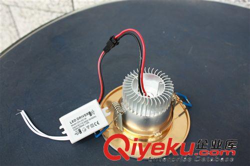 LED筒燈 大功率拉絲金節(jié)能3w2.5寸 5W3寸5W3.5寸7W3.5寸LED防霧天花筒燈