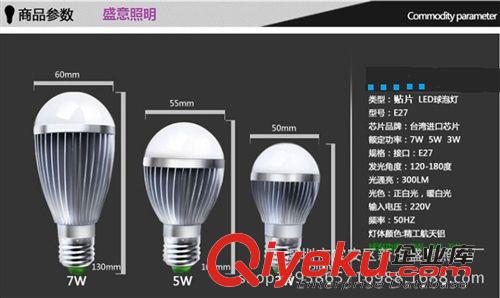 LED球泡 LED節能燈泡LED球泡螺口E273W\5W\7W9W12W15W18W24W超亮球泡批發原始圖片2