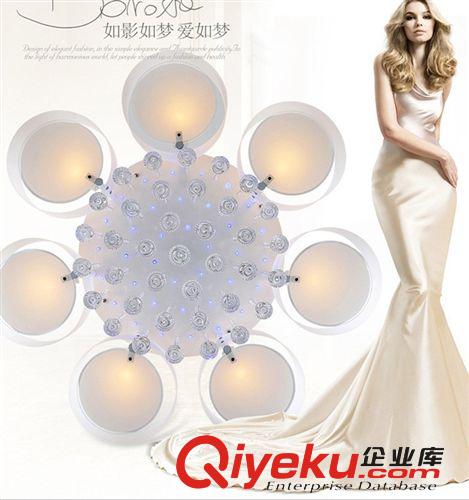 水晶燈 現代水晶燈led吸頂燈 簡約客廳燈溫馨臥室燈餐廳燈飾燈具廠家批發原始圖片2
