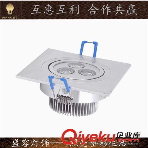 天花燈-方形  方形天花燈 3W led 天花射燈 廠家直銷 沖壓老化