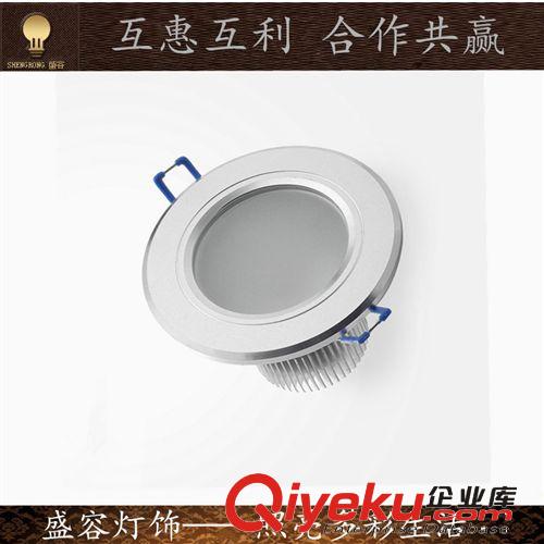筒燈 LED筒燈3W  3寸沙銀筒燈大功率 沖壓老化 質(zhì)量保障 信譽(yù){dy}原始圖片2