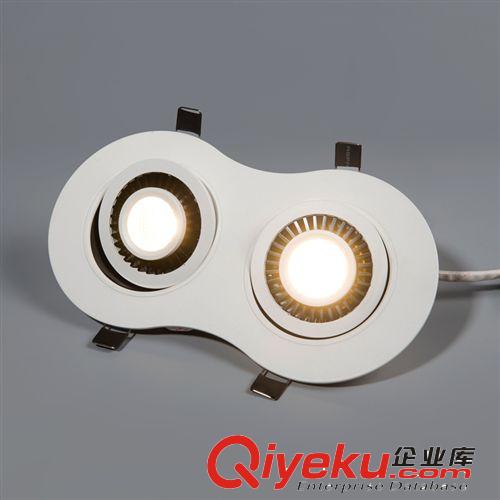 LED豆膽燈 中山LED燈飾批發(fā) 新款COB射燈 LED雙頭射燈 電視背景墻豆膽燈原始圖片2