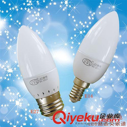 LED光源 廠家批發led尖泡e14螺口 節能led蠟燭燈 3W5W吊燈光源